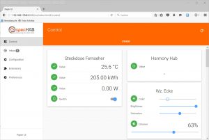 openHAB 2.0 Control Panel